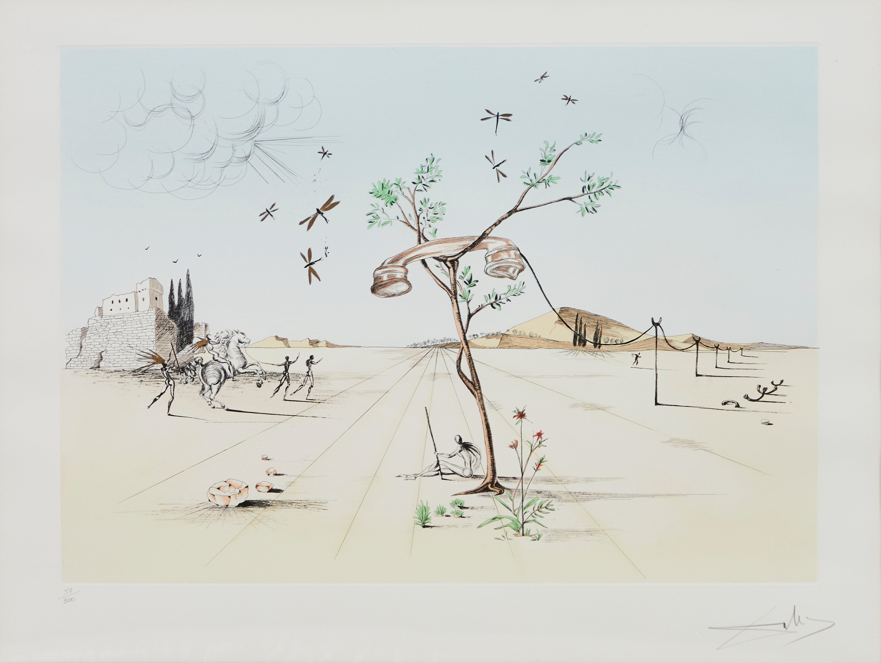 Color lithograph, Salvador Dali (1904-1989)
